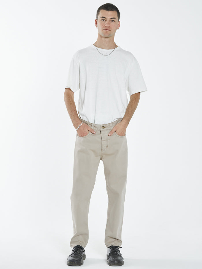 Chopped Denim Jean - Aged Tan