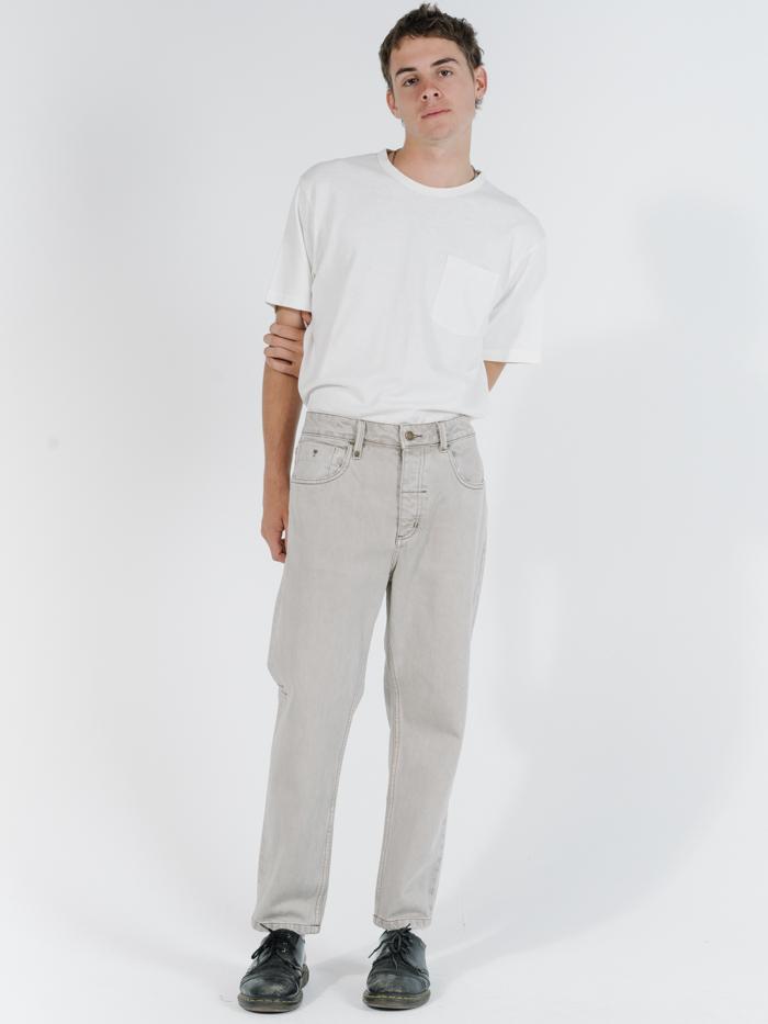 Chopped Denim Jean - Oat