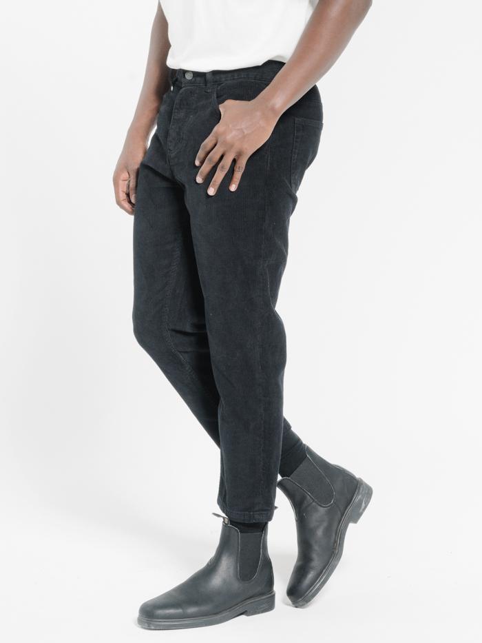 Chopped Corduroy Jean - Black