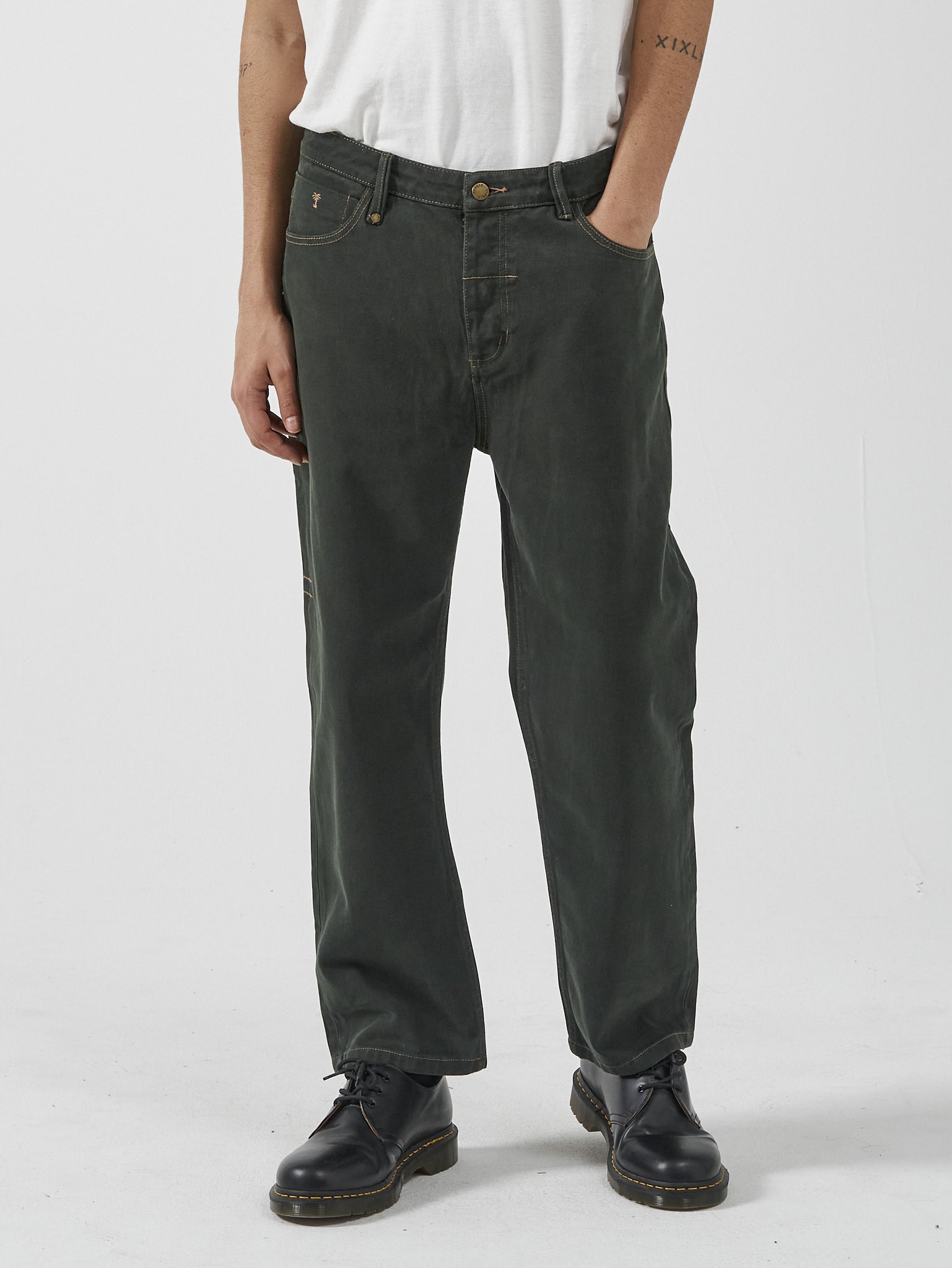 Slacker Denim Jean - Oil Green