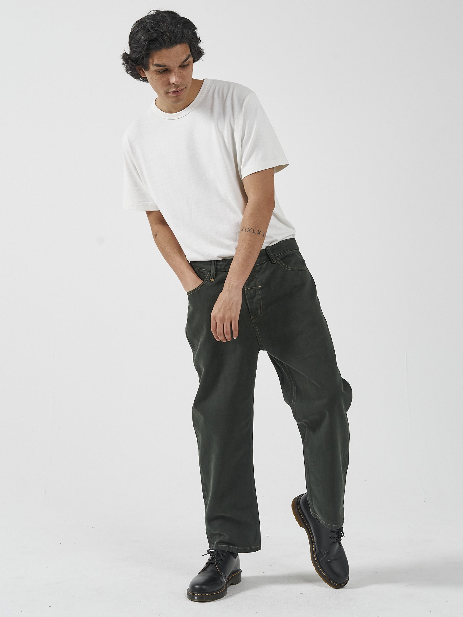 Slacker Denim Jean - Oil Green