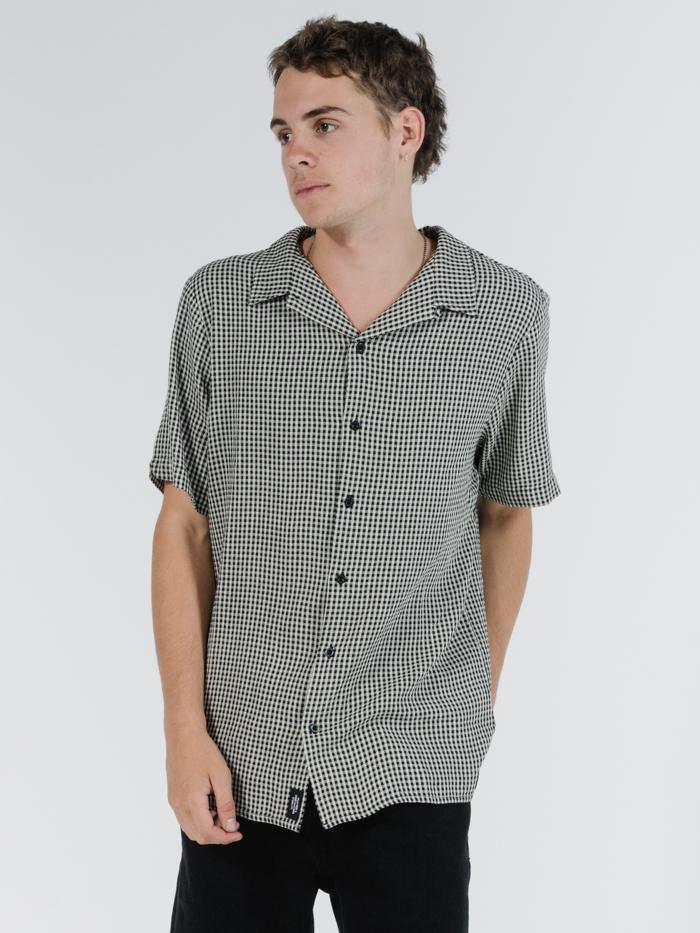 Quad Check Bowling Shirt - Black
