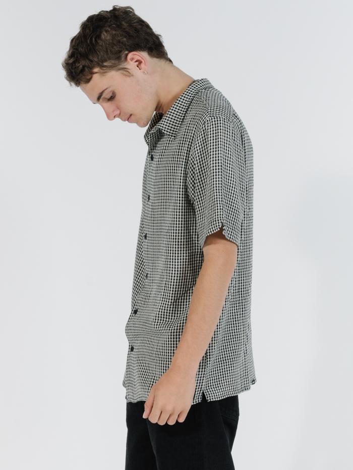 Quad Check Bowling Shirt - Black