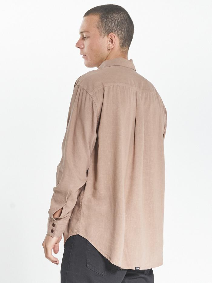 Minimal Thrills Oversized Long Sleeve Shirt - Yak