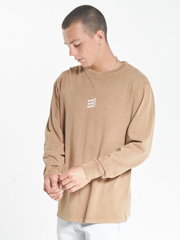 Thrills Unlimited Merch Fit Long Sleeve Tee - Tobacco