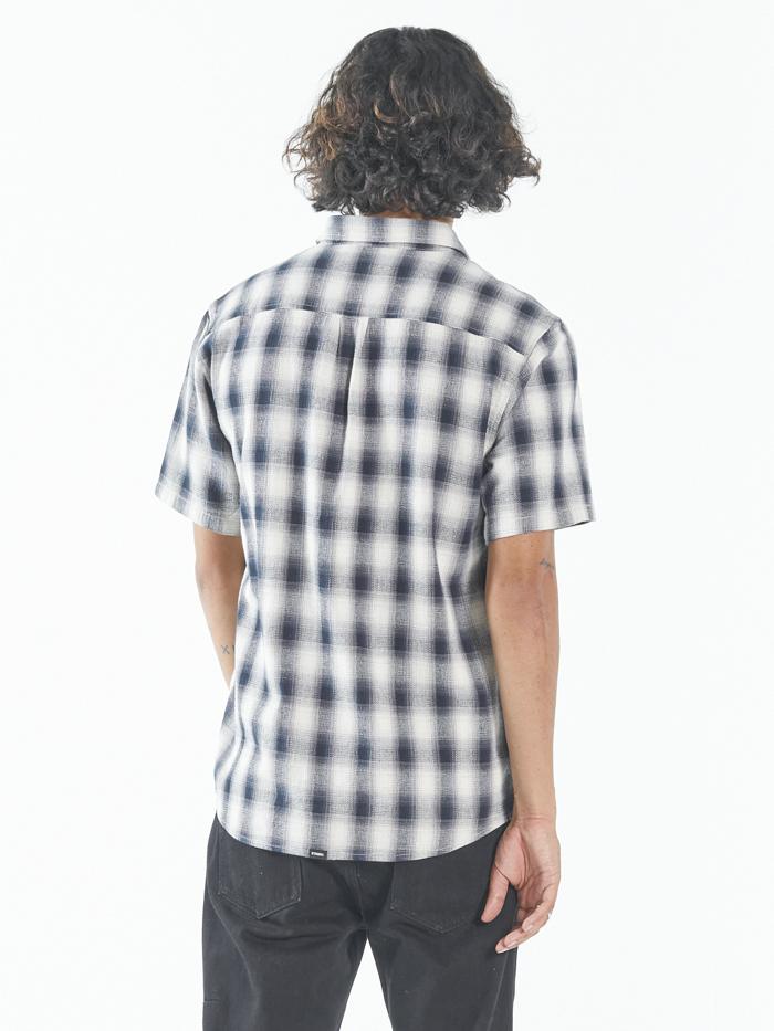 Angel Check Short Sleeve Shirt - Ink Navy