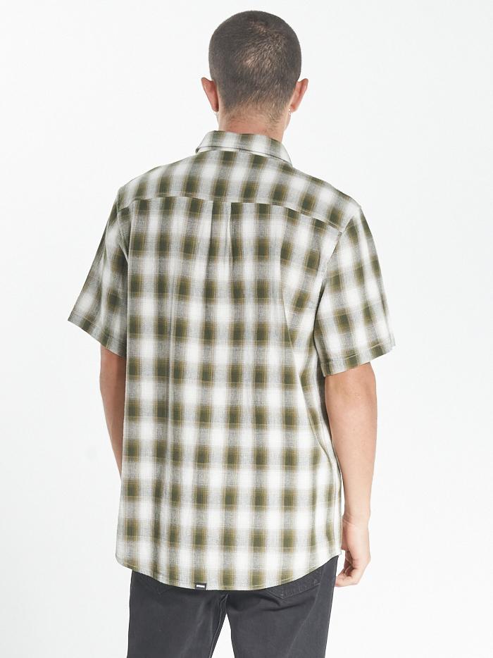 Angel Check Short Sleeve Shirt - Dark Olive