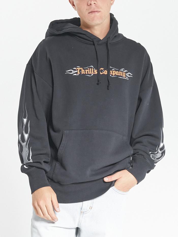 Strange Days Slouch Pull On Hood - Washed Black
