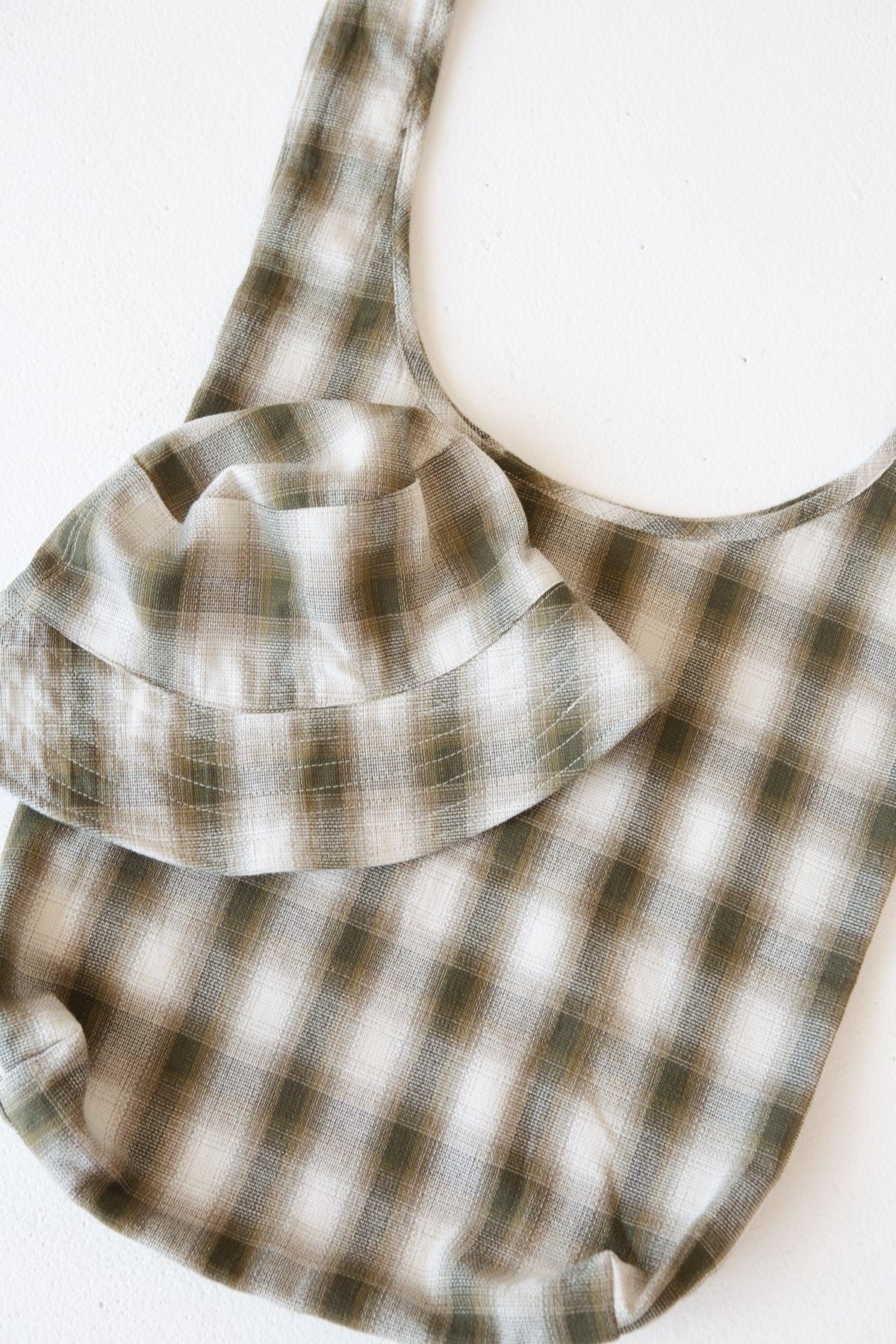 Angel Check Bucket Hat - Dark Olive