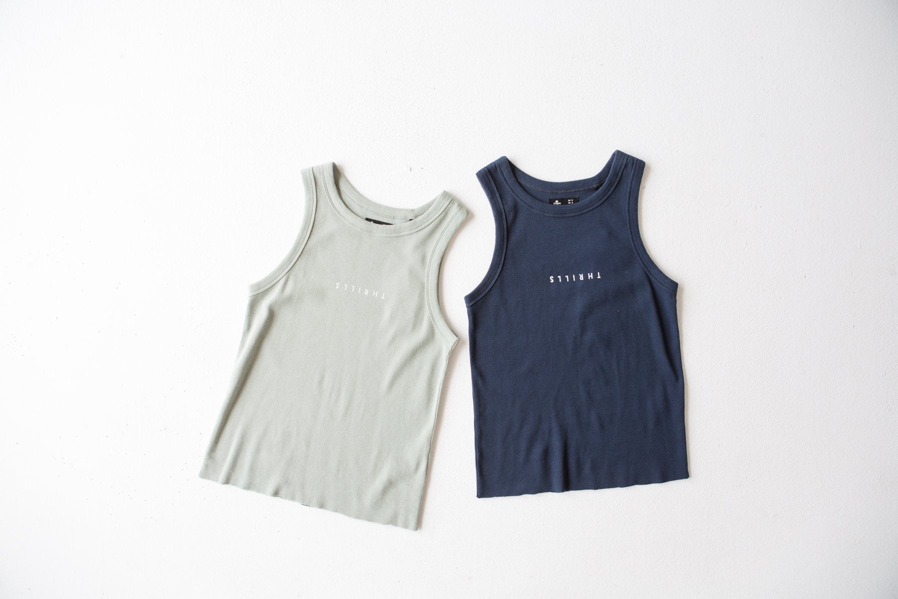 Minimal Thrills Racer Front Tank - Eucalyptus
