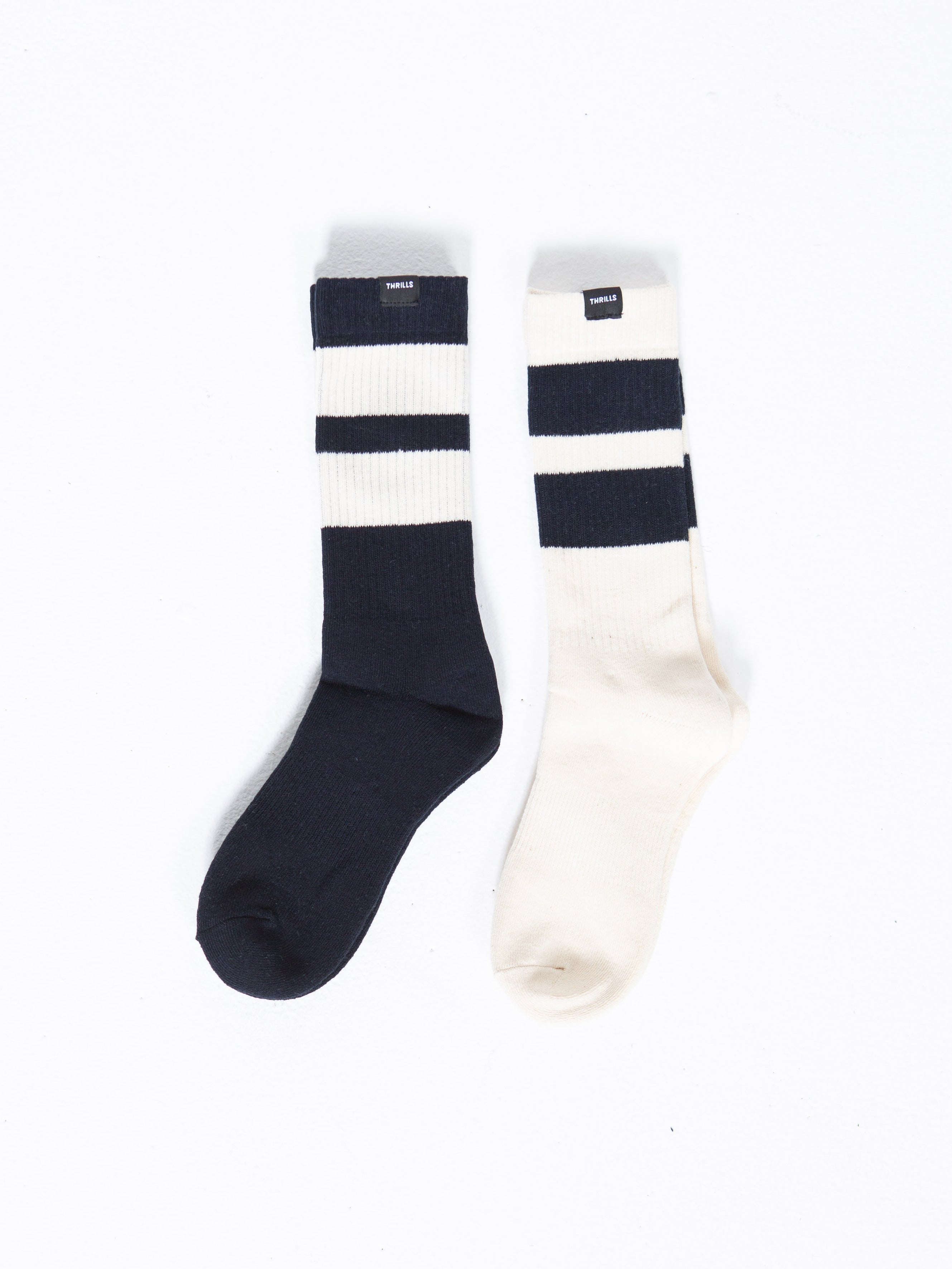 Thrills Territory 2 Pack Sock - Dark Navy/Unbleached