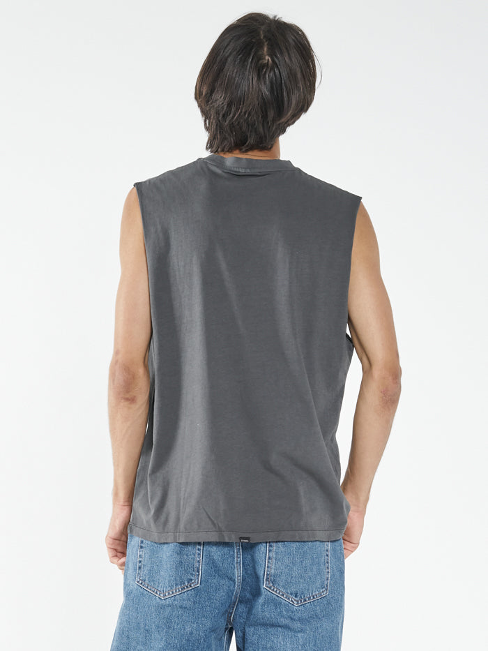 Minimal Thrills Merch Fit Muscle Tee - Merch Black