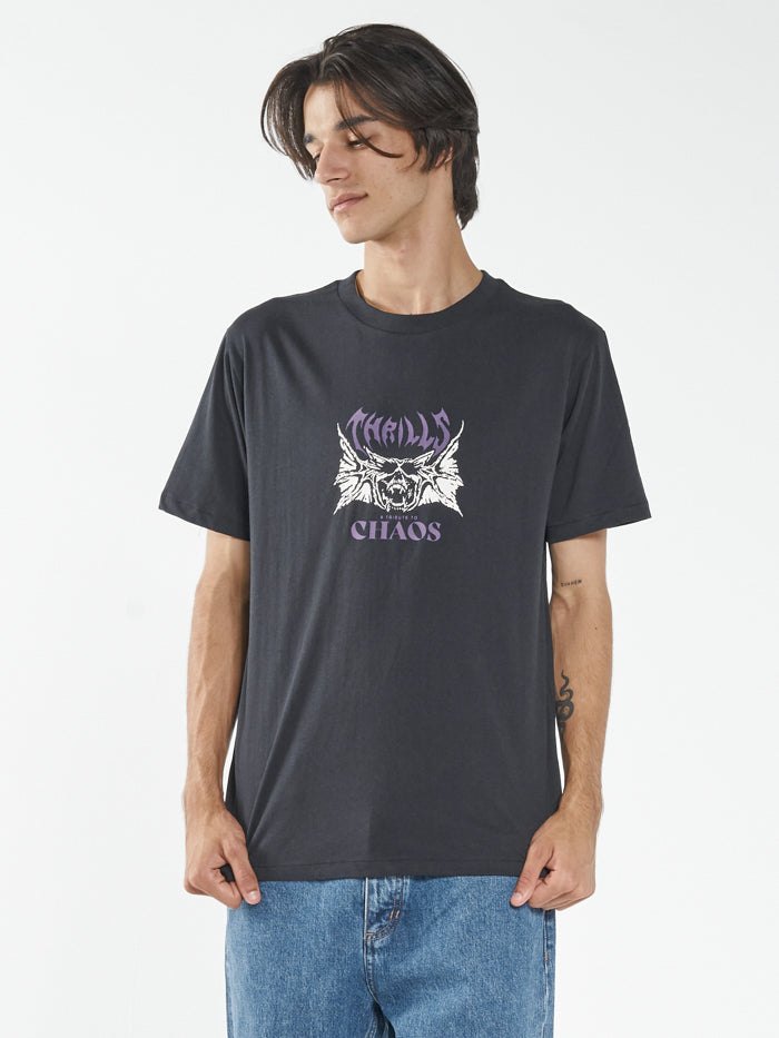 Chaos Skull Merch Fit Tee - Washed Black