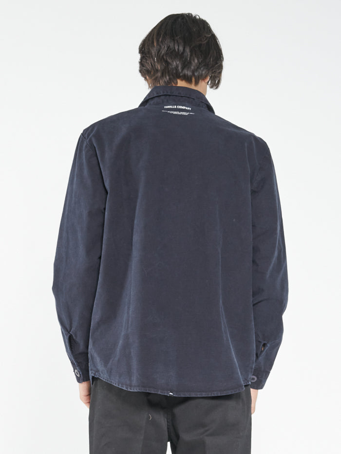 Thrills Territory Overshirt - Dark Navy