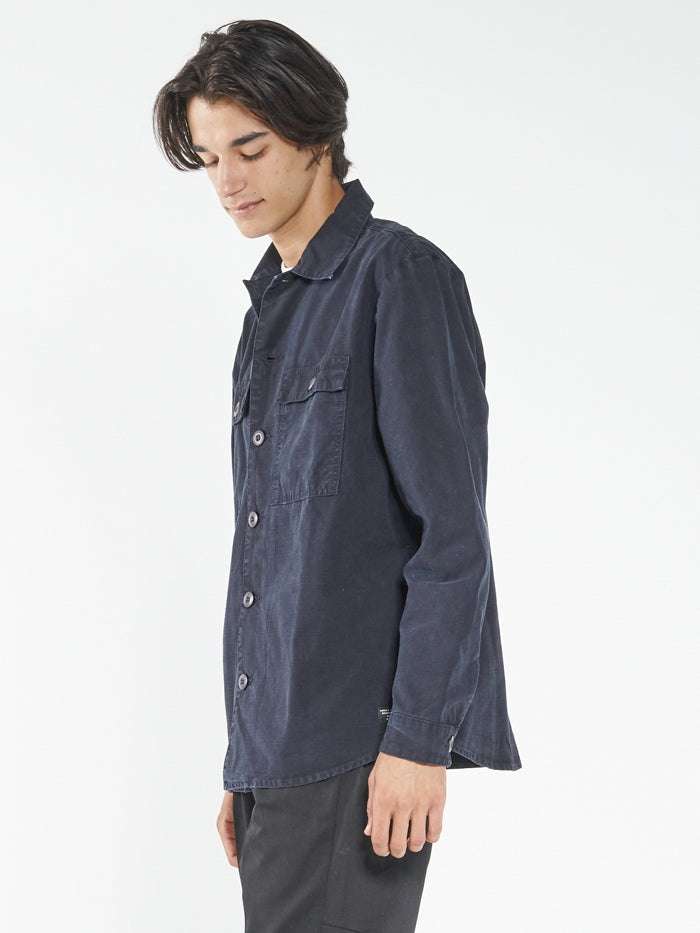 Thrills Territory Overshirt - Dark Navy
