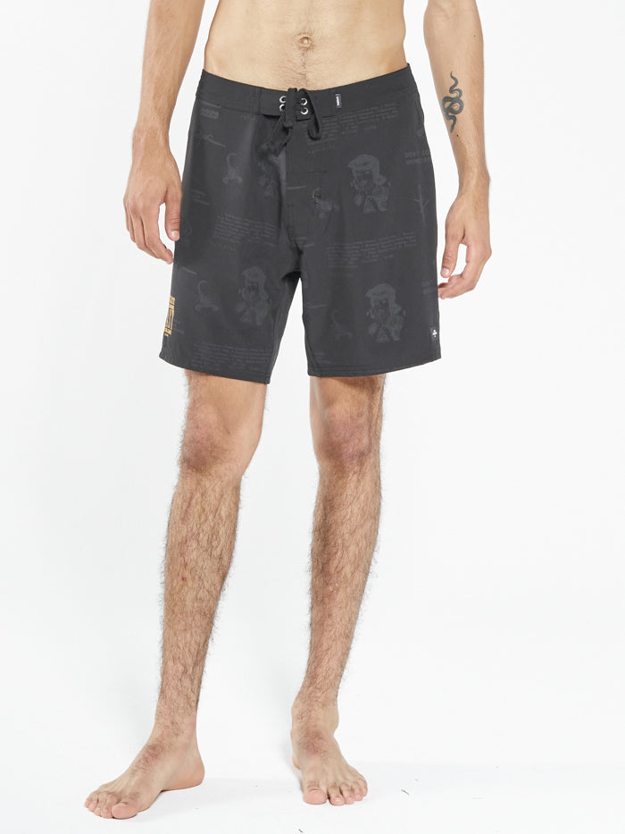 Future Feelings Past Problems Boardshort - Black