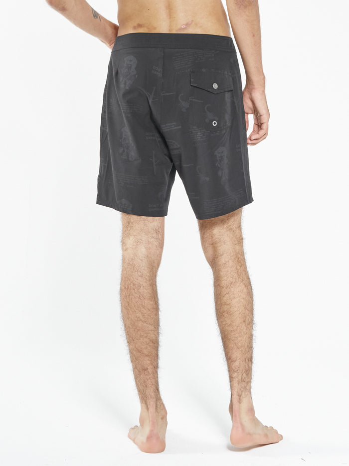 Future Feelings Past Problems Boardshort - Black