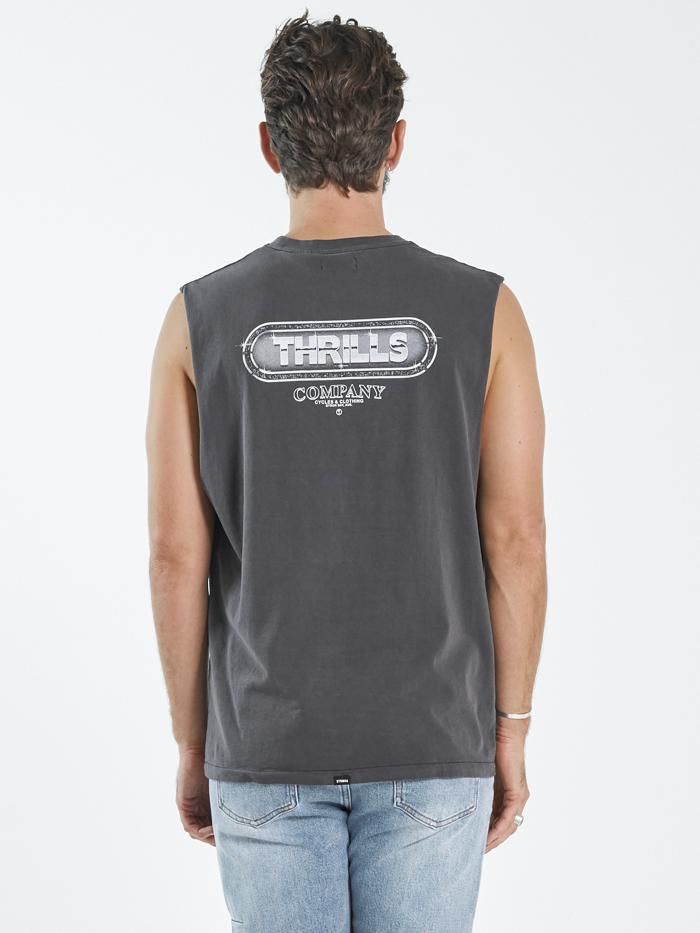 Gold Wing Merch Fit Muscle - Vintage Black