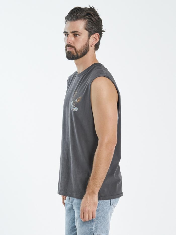 Gold Wing Merch Fit Muscle - Vintage Black