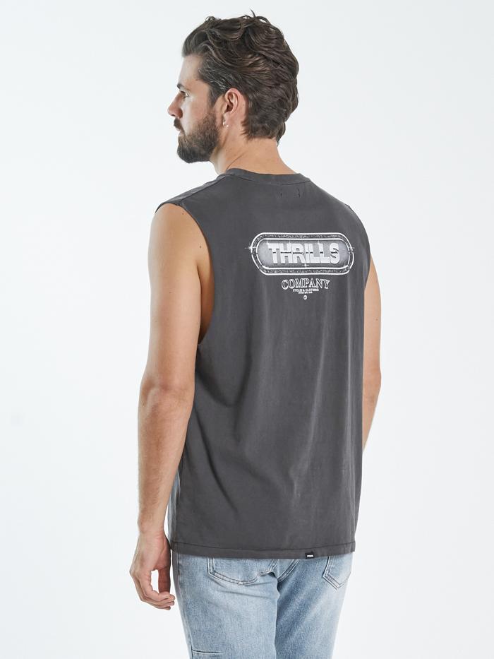 Gold Wing Merch Fit Muscle - Vintage Black