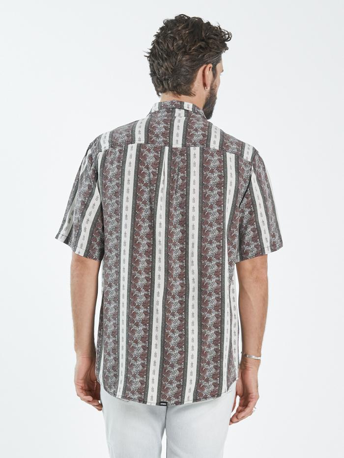 Stumped Oversized Short Sleeve Shirt - Dirty White