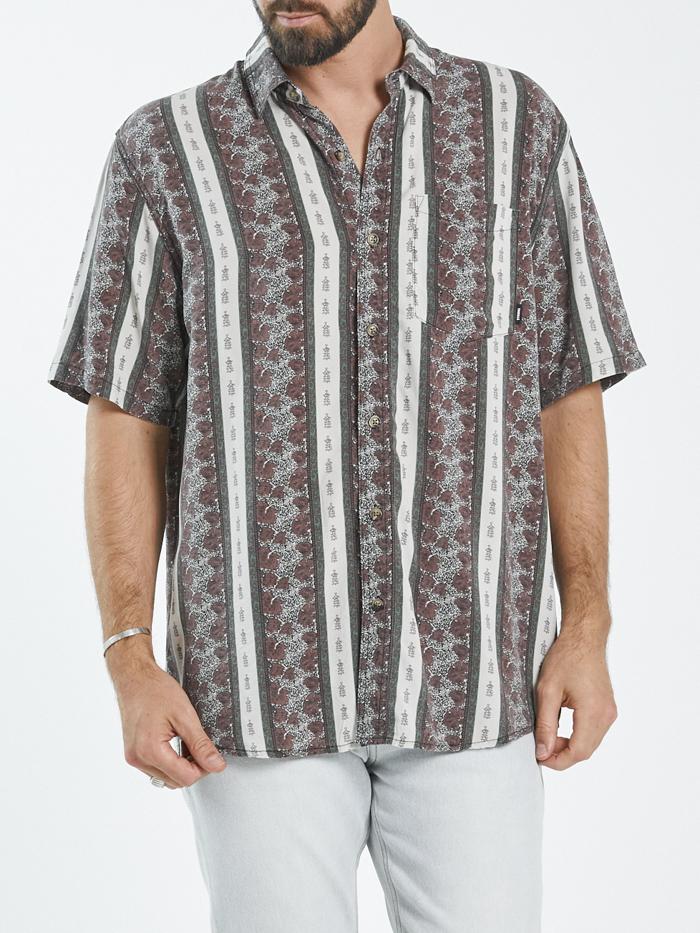 Stumped Oversized Short Sleeve Shirt - Dirty White