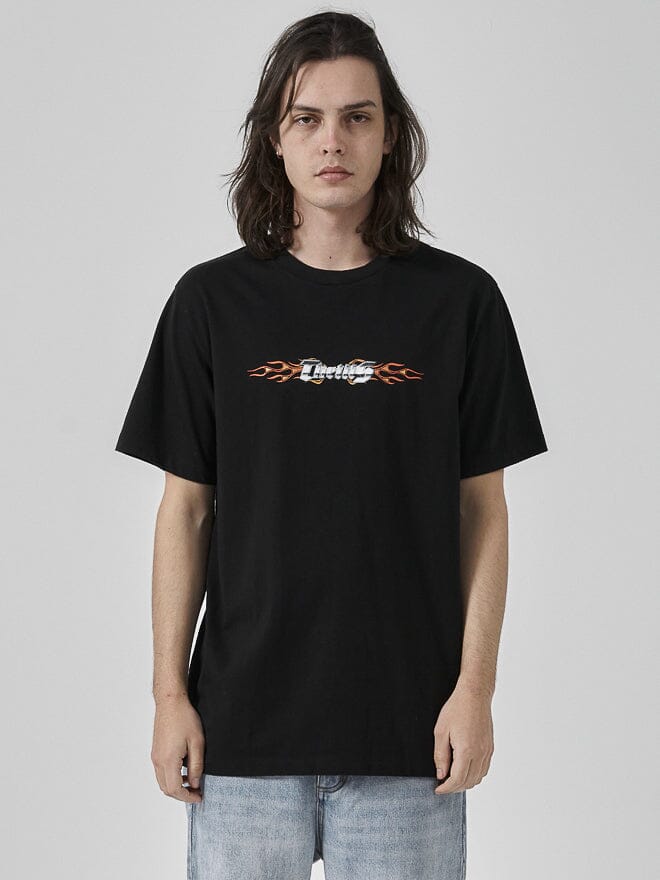 Platinum Flames Merch Fit Tee - Black