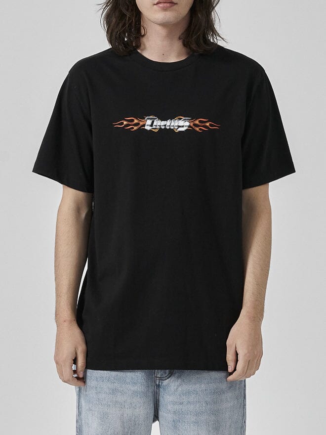 Platinum Flames Merch Fit Tee - Black