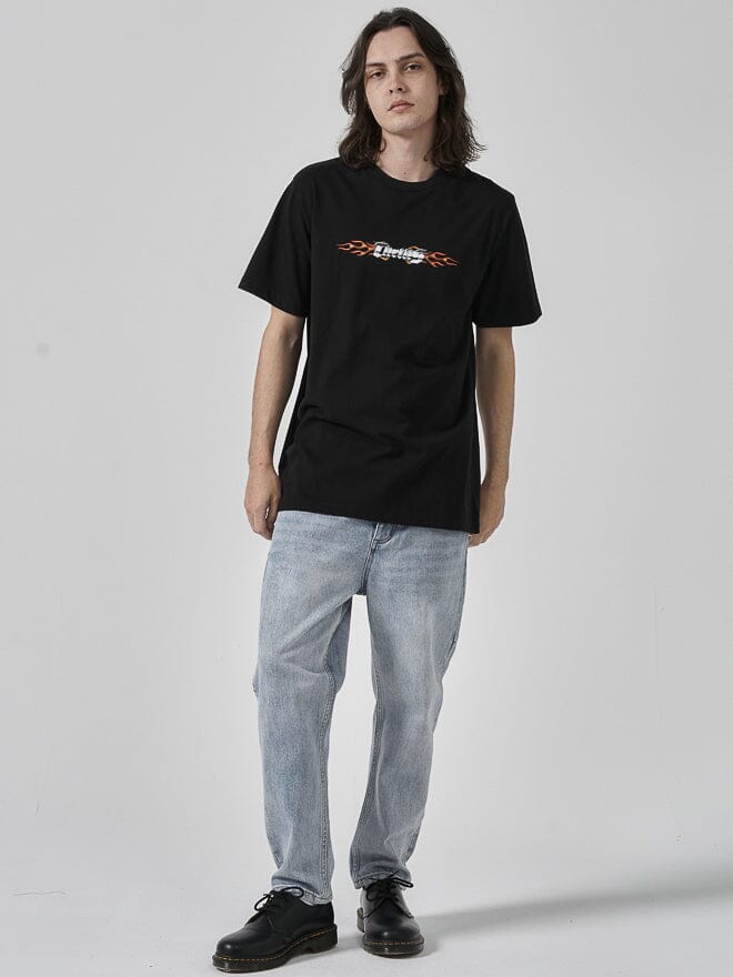 Platinum Flames Merch Fit Tee - Black