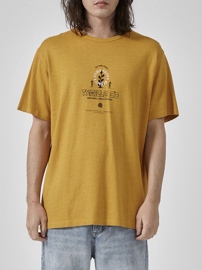Hemp Natural Gravitation Merch FIt Tee - Mineral Yellow