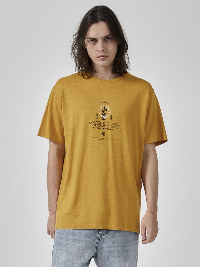 Hemp Natural Gravitation Merch FIt Tee - Mineral Yellow