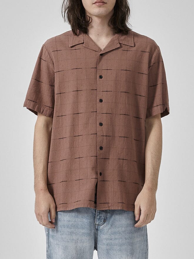 Enlightenment Bowling Shirt - Rose Dust