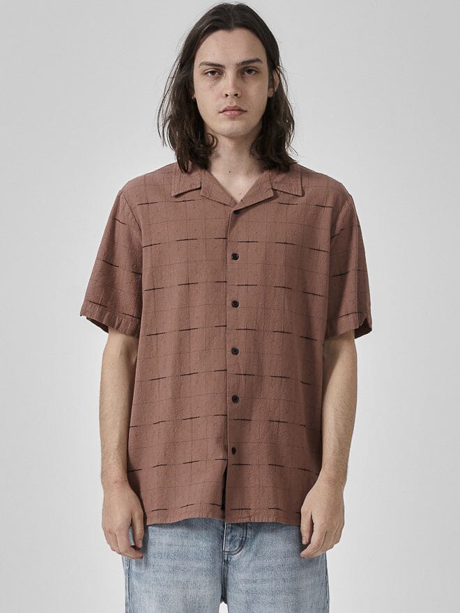 Enlightenment Bowling Shirt - Rose Dust