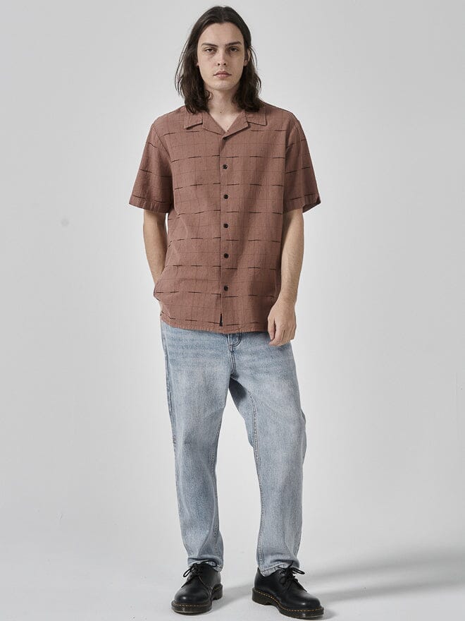 Enlightenment Bowling Shirt - Rose Dust
