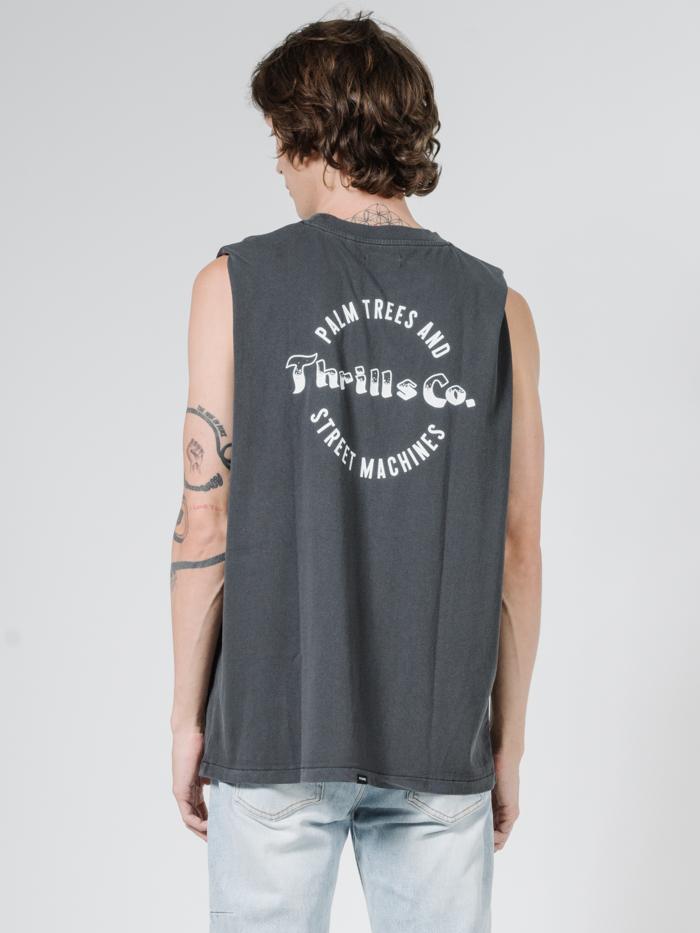 Wellness Merch Fit Muscle Tee - Vintage Black