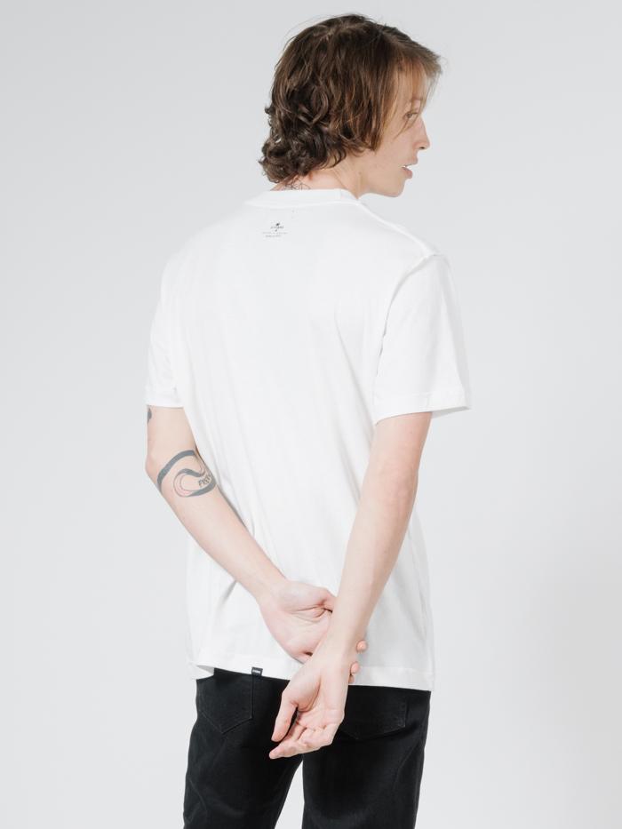 Tribute Reverse Merch Fit Tee - Dirty White