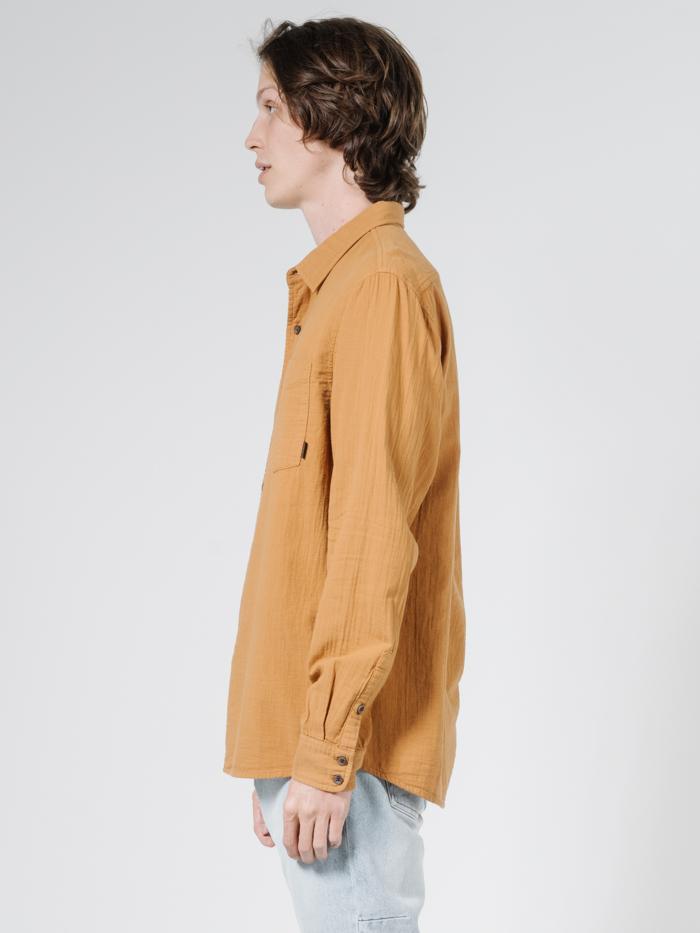 Dril Long Sleeve Shirt - Golden Brown