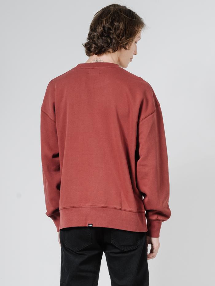 Tonal Palmed Thrills Crew - Burnt Red