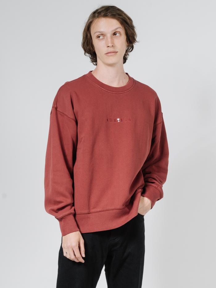Tonal Palmed Thrills Crew - Burnt Red