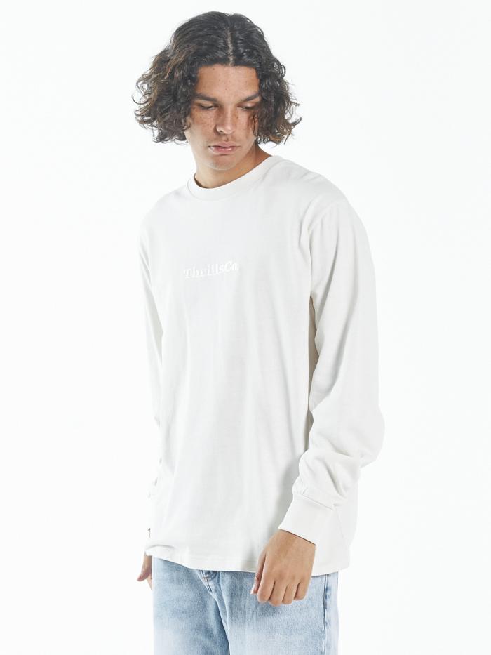 Tonal Thrills Co Embro Merch Fit Long Sleeve Tee - Heritage White