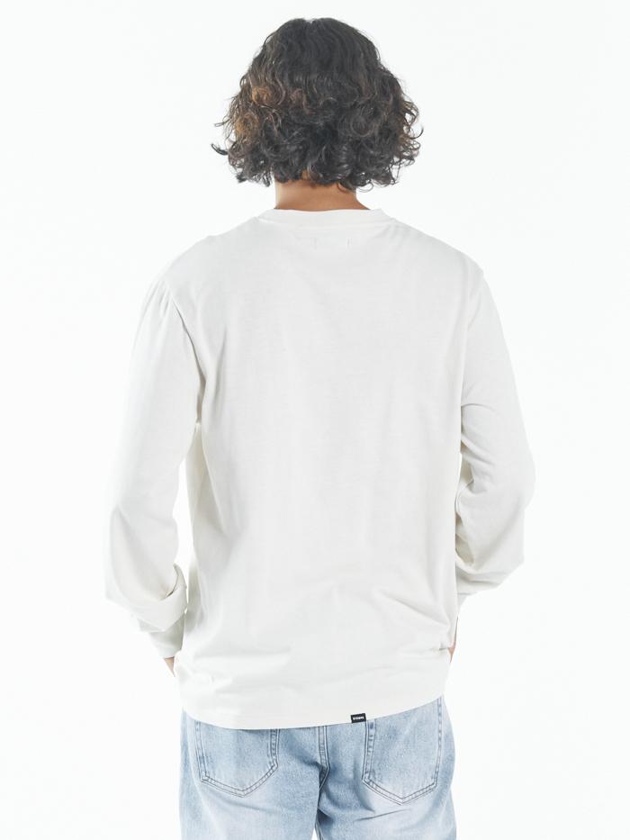 Tonal Thrills Co Embro Merch Fit Long Sleeve Tee - Heritage White