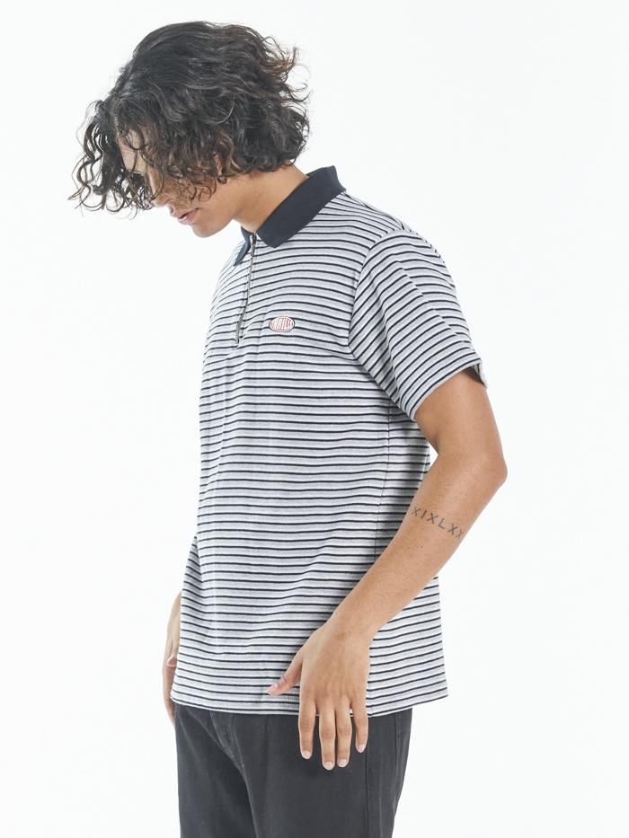 Warp Zone Polo - Grey Marle