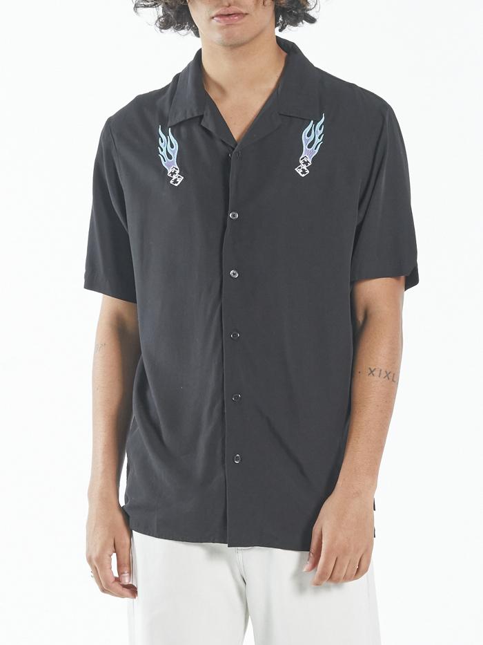 Roll 'Em Bowling Shirt - Black