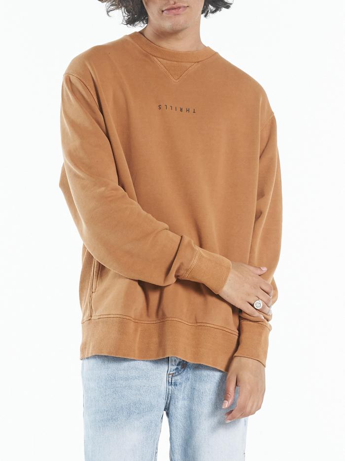 Minimal Thrills Oversize Crew - Spice Brown