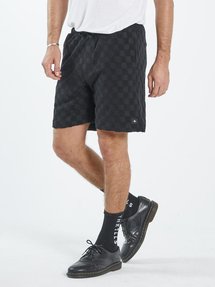 Aalto Tonal Check Baggie Volley - Black