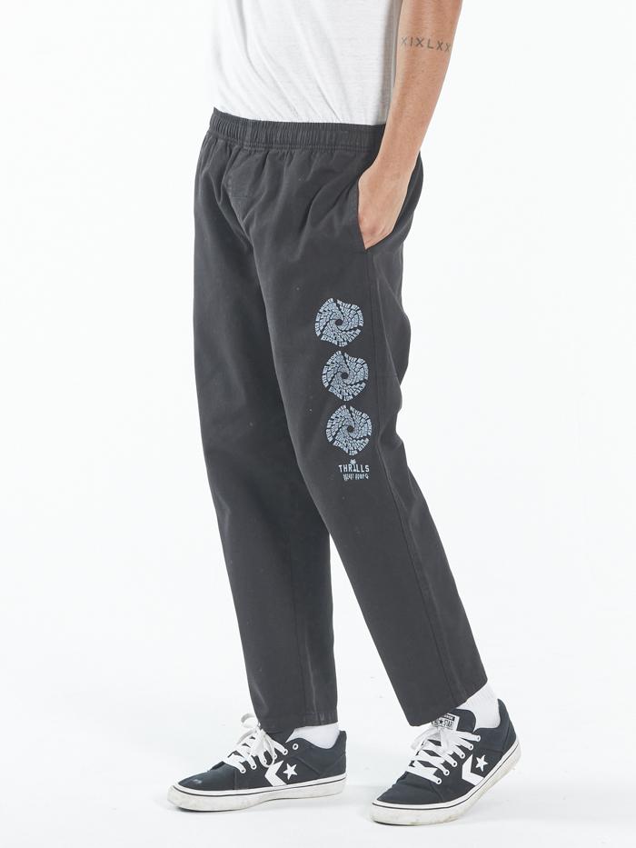 Broken Distortion Chopped Elastic Surf Pant - Black
