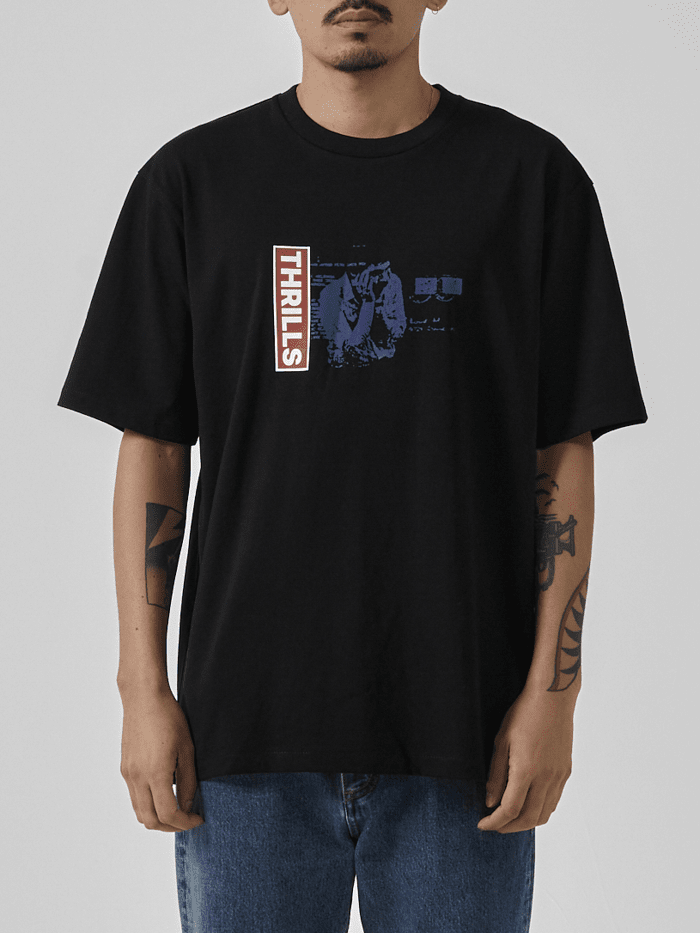 Meantime Oversize Fit Tee - Black