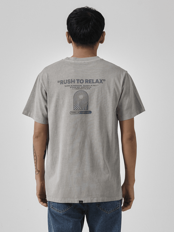 Rush To Relax Merch Fit Tee - Fog