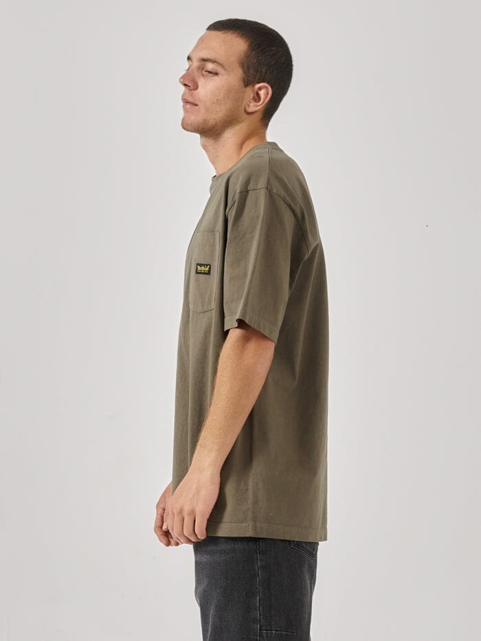 Thrills Union Oversize Fit Pocket Tee - Tarmac
