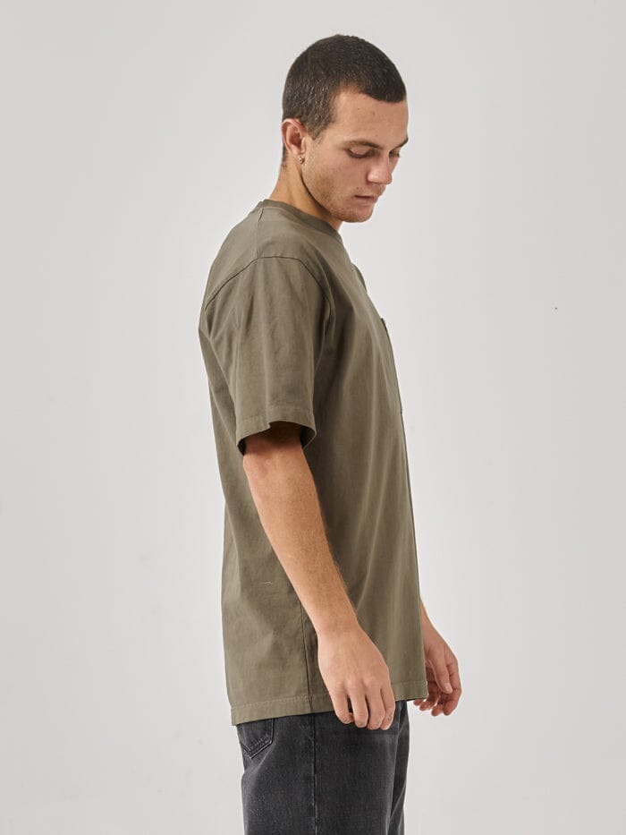 Thrills Union Oversize Fit Pocket Tee - Tarmac
